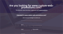 Desktop Screenshot of custom-web-promotions.com